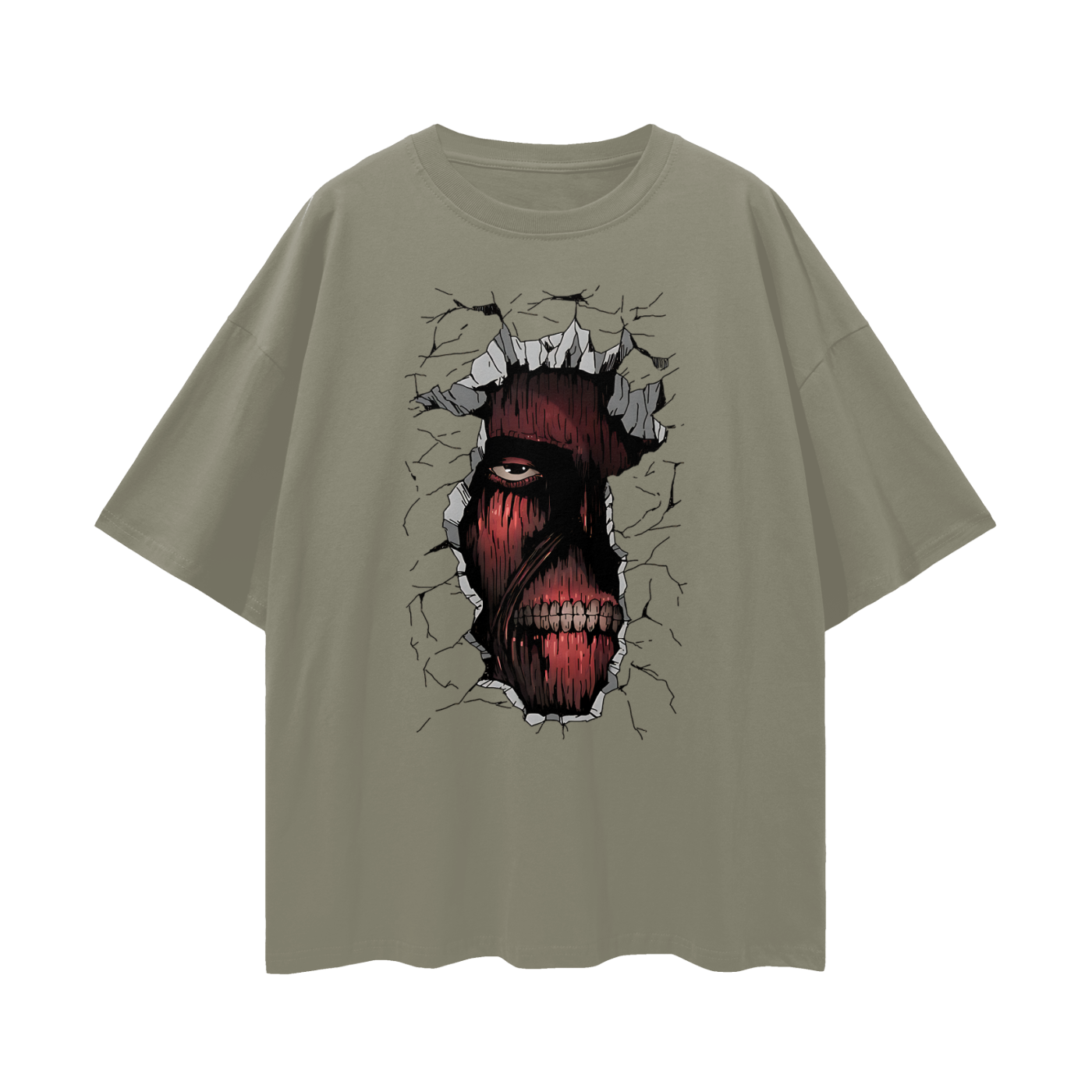 Vintage/Y2K Attack On Titans Anime Graphic Oversized T Shirt