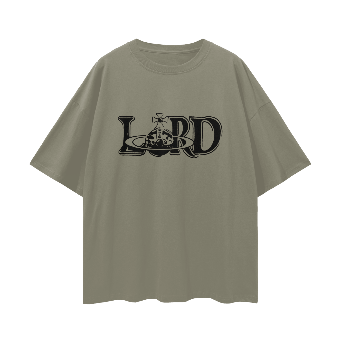 Religious Lord Vivienne Westwood Like Graphic Oversized T Shirt