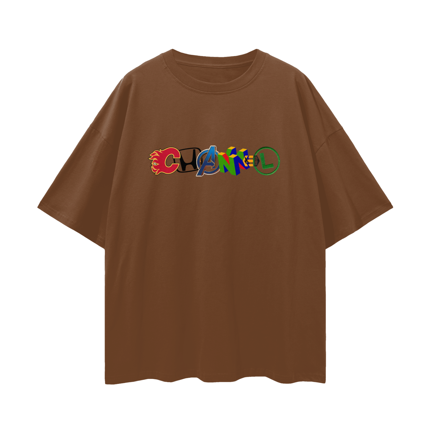 Chanel Logo 90s Vintage Like Graphic Oversized T Shirt