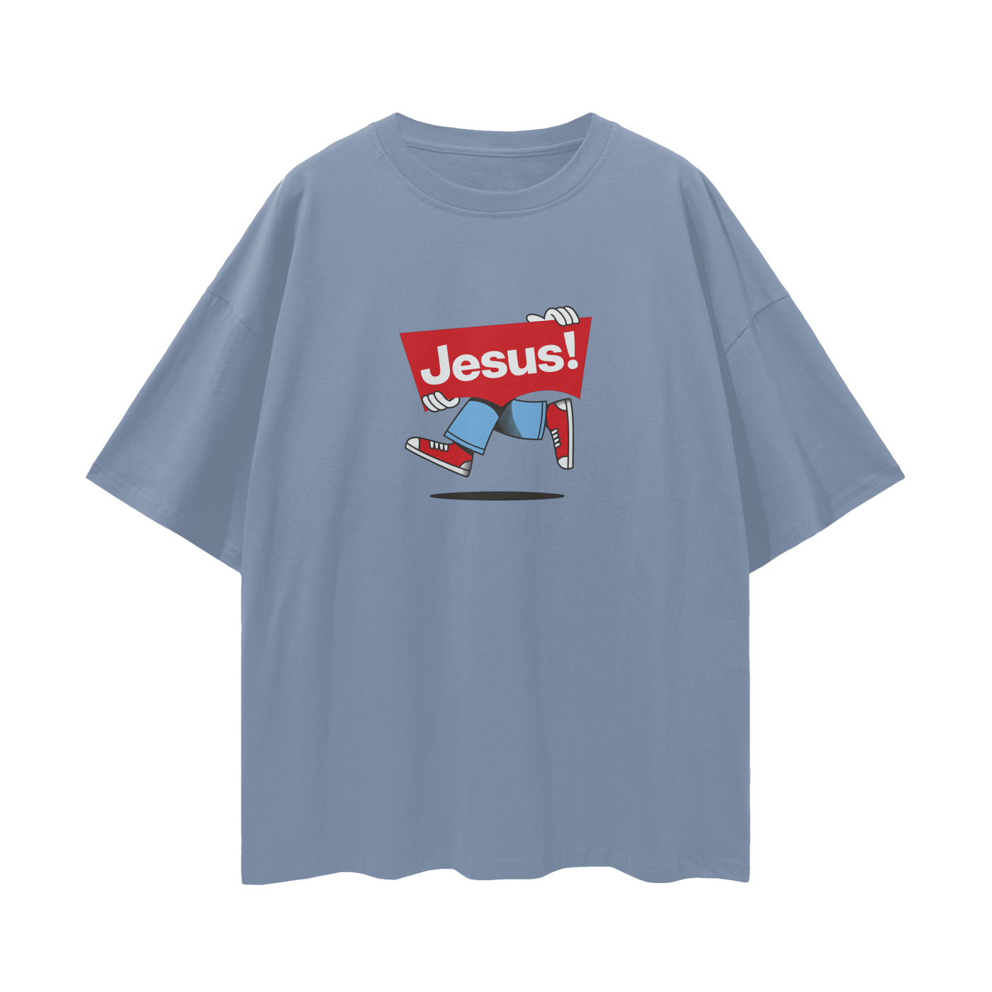 Religious Jesus Vintage Levi's Logo Like Graphic Oversized T Shirt
