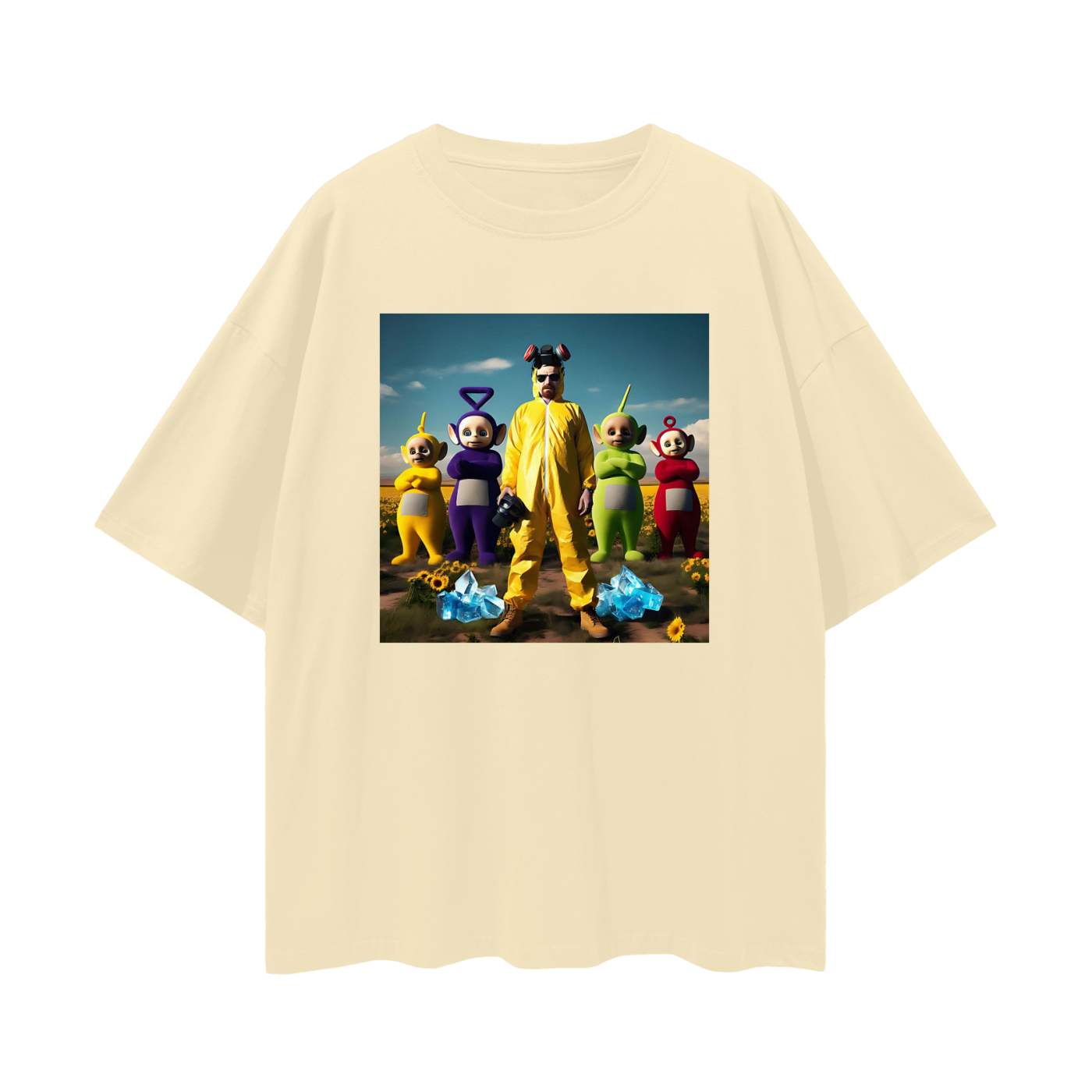 Funny Walter White Teletubbies Breaking Bad Graphic Oversized T Shirt