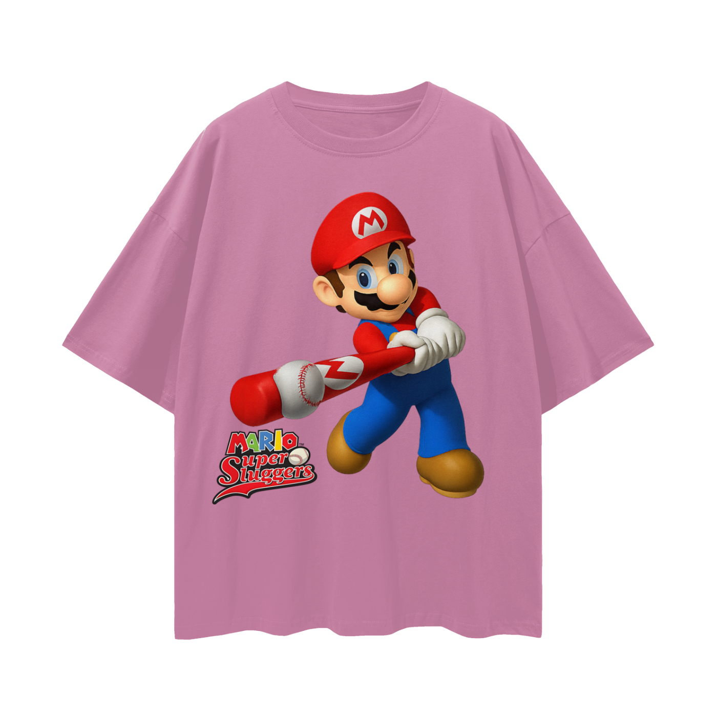 Vintage/Y2K Mario Super Sluggers Game Graphic T Shirt