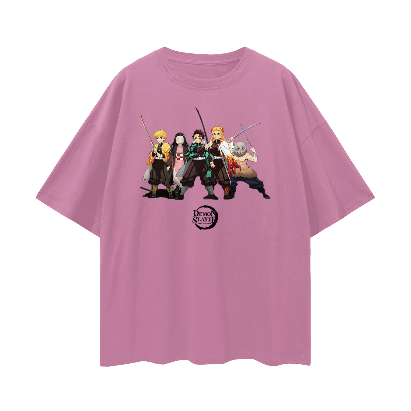 Vintage/Y2K Demon Slayer Anime All Characters Oversized T Shirt