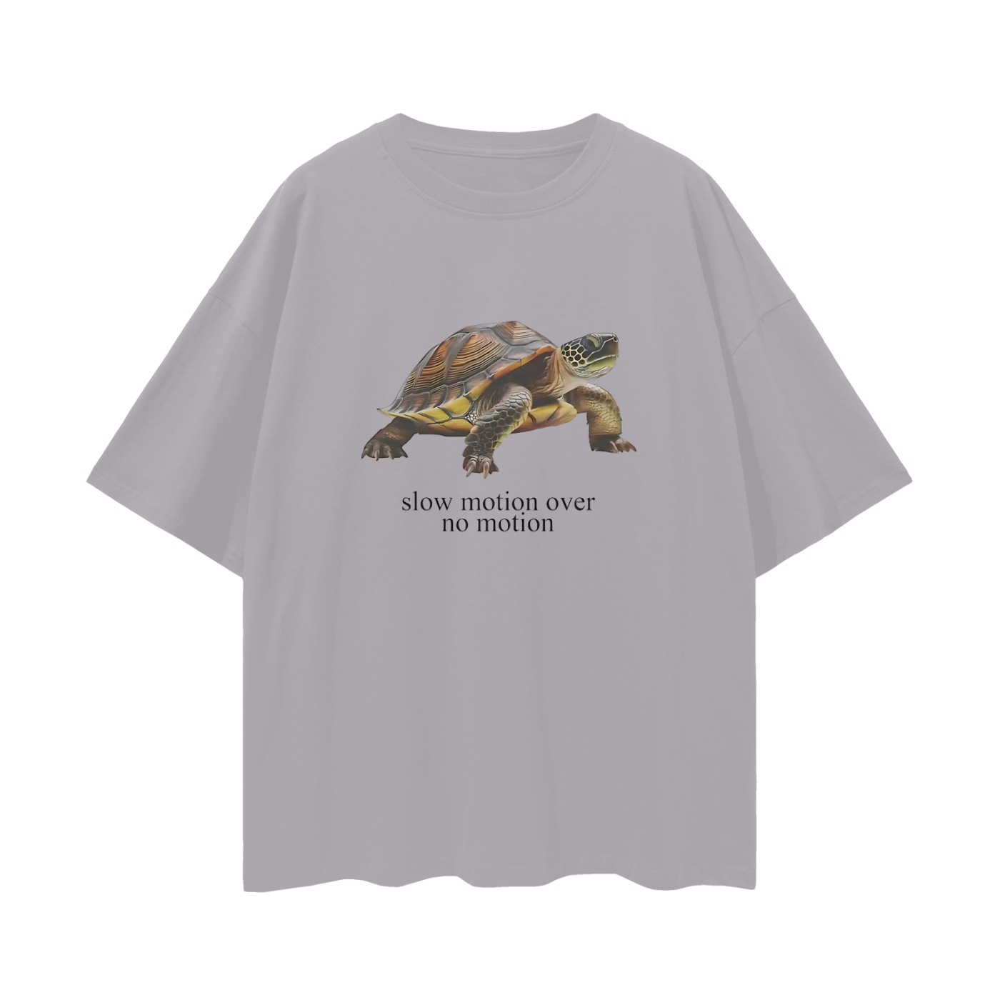 Funny Slow Motion Over No Motion Turtle Vintage Like Graphic Oversized T Shirt