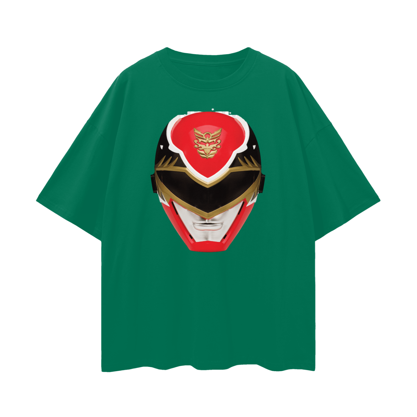Red Power Ranger Mask Oversized T Shirt