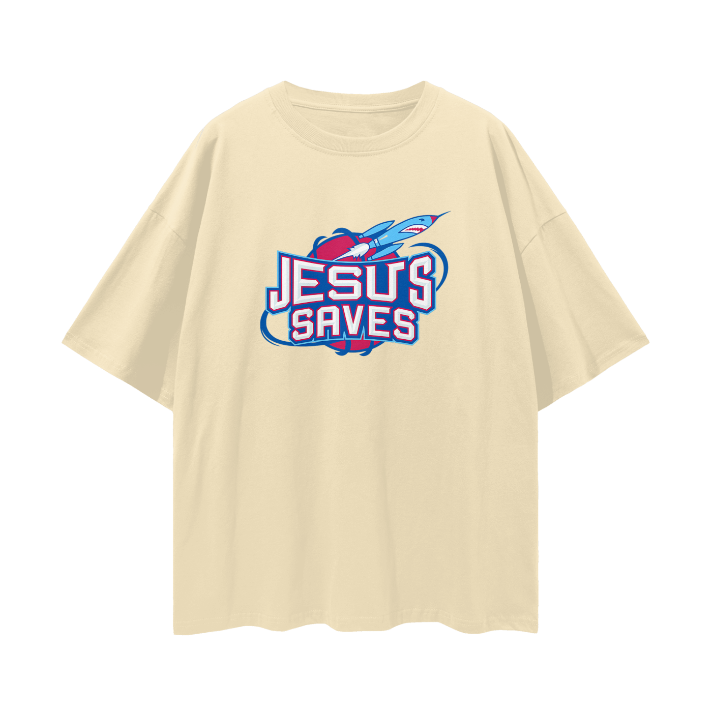Religious Jesus Saves Vintage Houston Rockets Like Graphic Oversized T Shirt