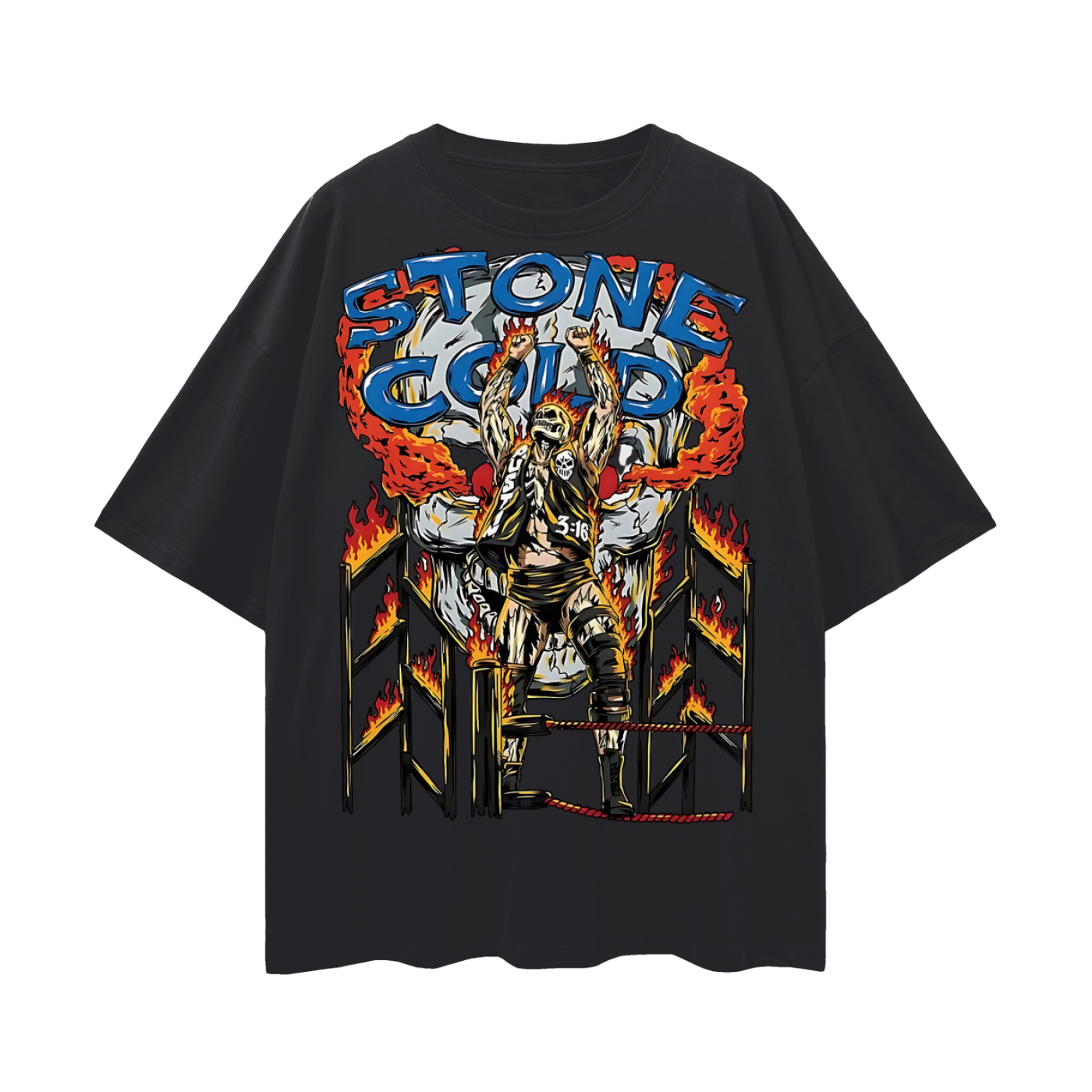 Stone Cold Steve Austin 90s Vintage Like Graphic Oversized T Shirt