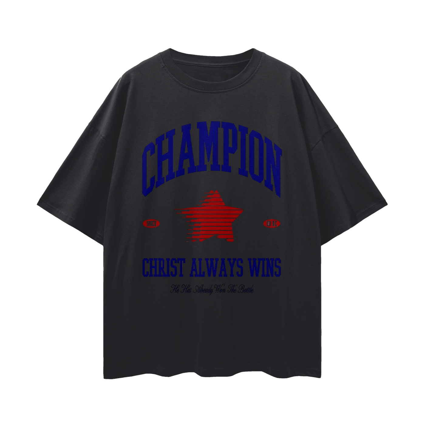 Religious Christ Always Wins 90s Y2K Vintage Like Graphic Oversized T Shirt
