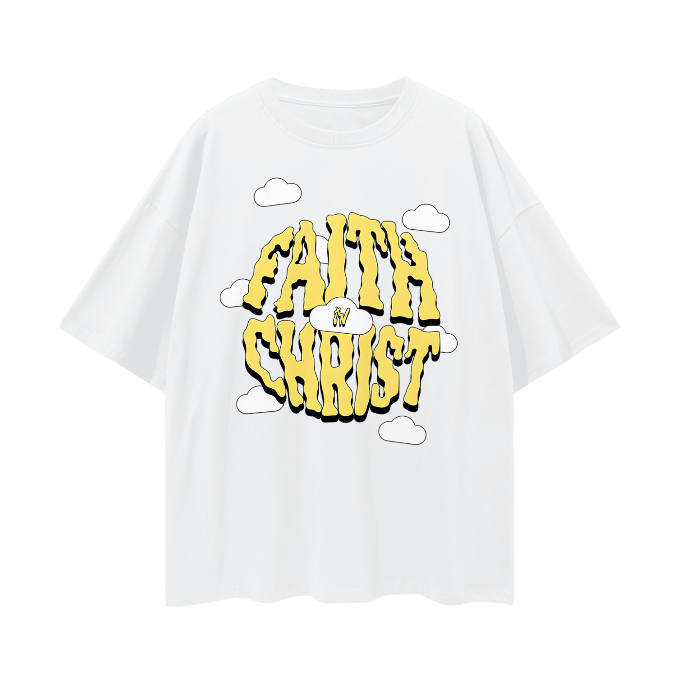 Religious Have Faith In Christ Y2K Vintage Like Graphic Oversized T Shirt