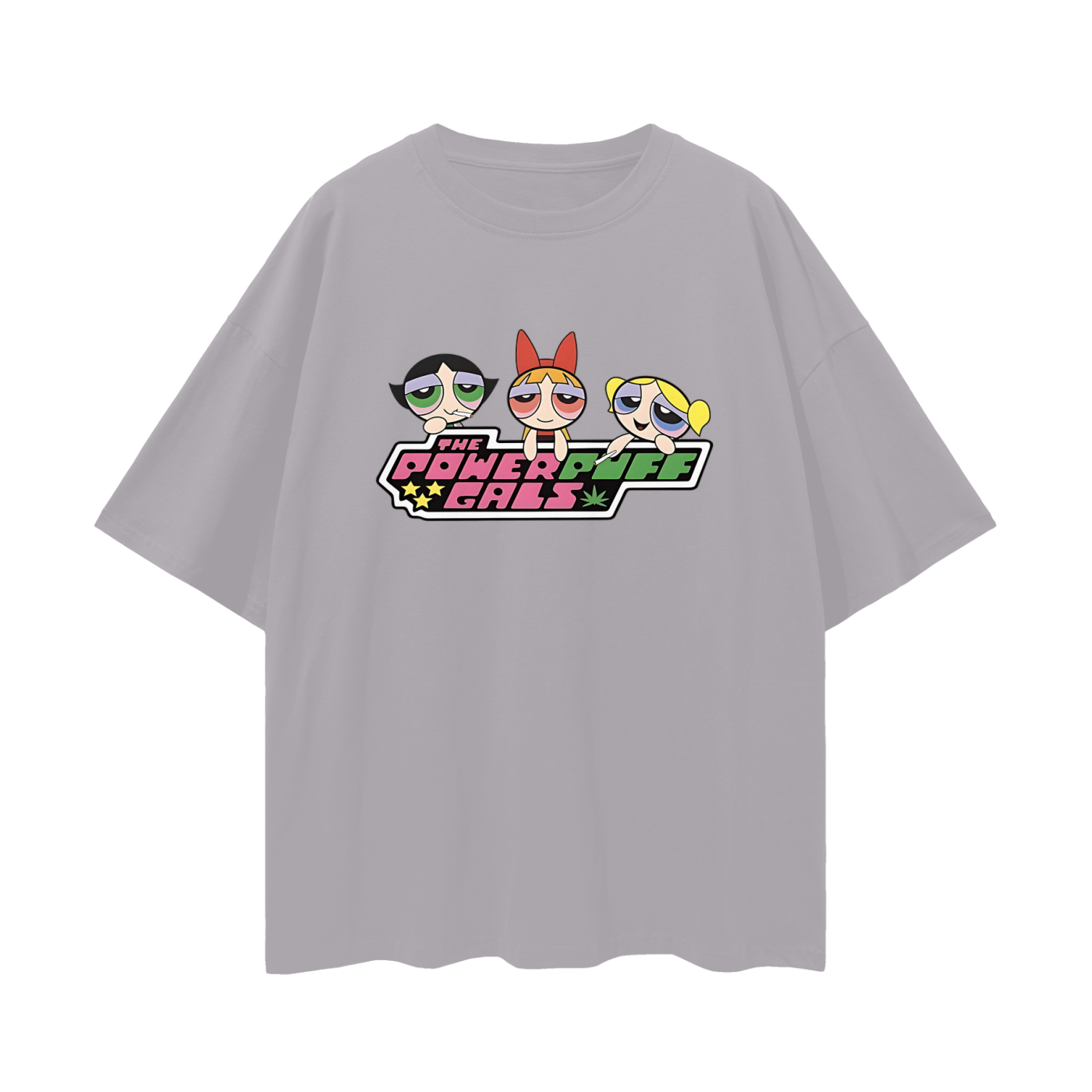 Funny Powe Puff Girls Parody Y2K Vintage Like Graphic Oversized T Shirt