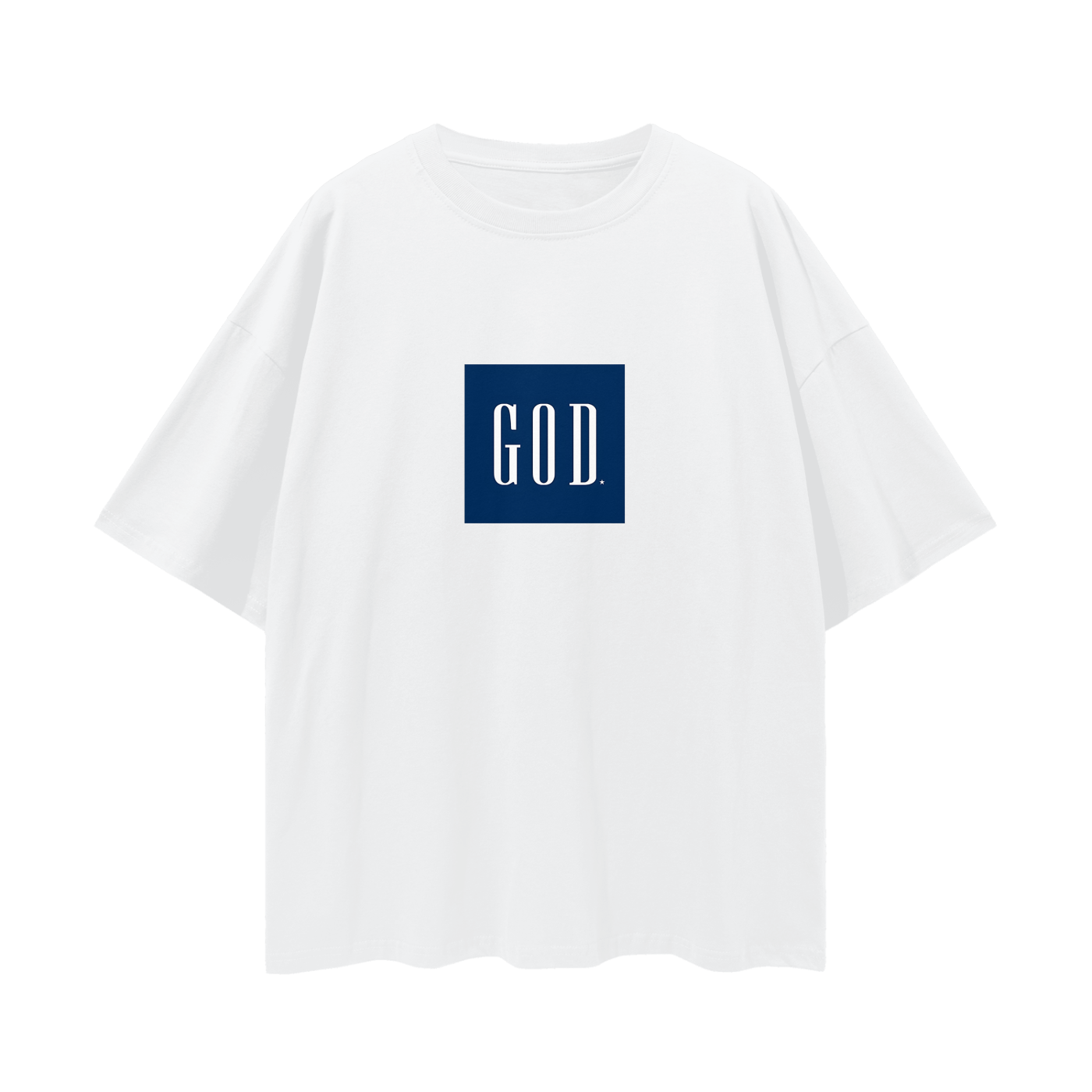 Religious God Box Logo Gap Like Graphic Oversized T Shirt