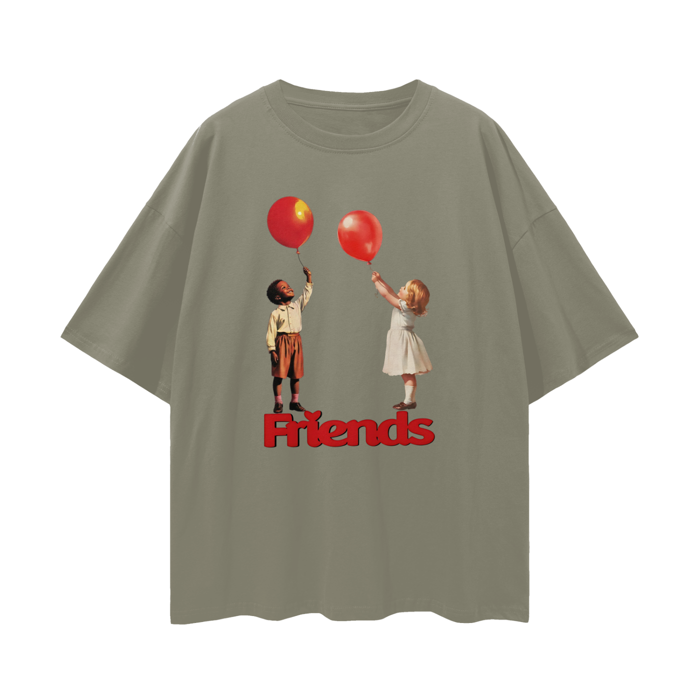 Friends Y2K Vintage Like Graphic Oversized T Shirt