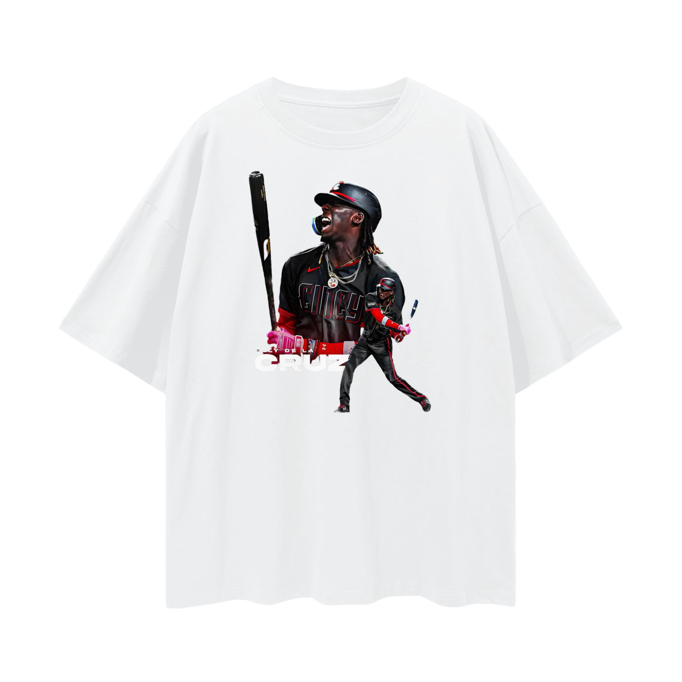 Elly De La Cruz Reds Graphic Oversized T Shirt