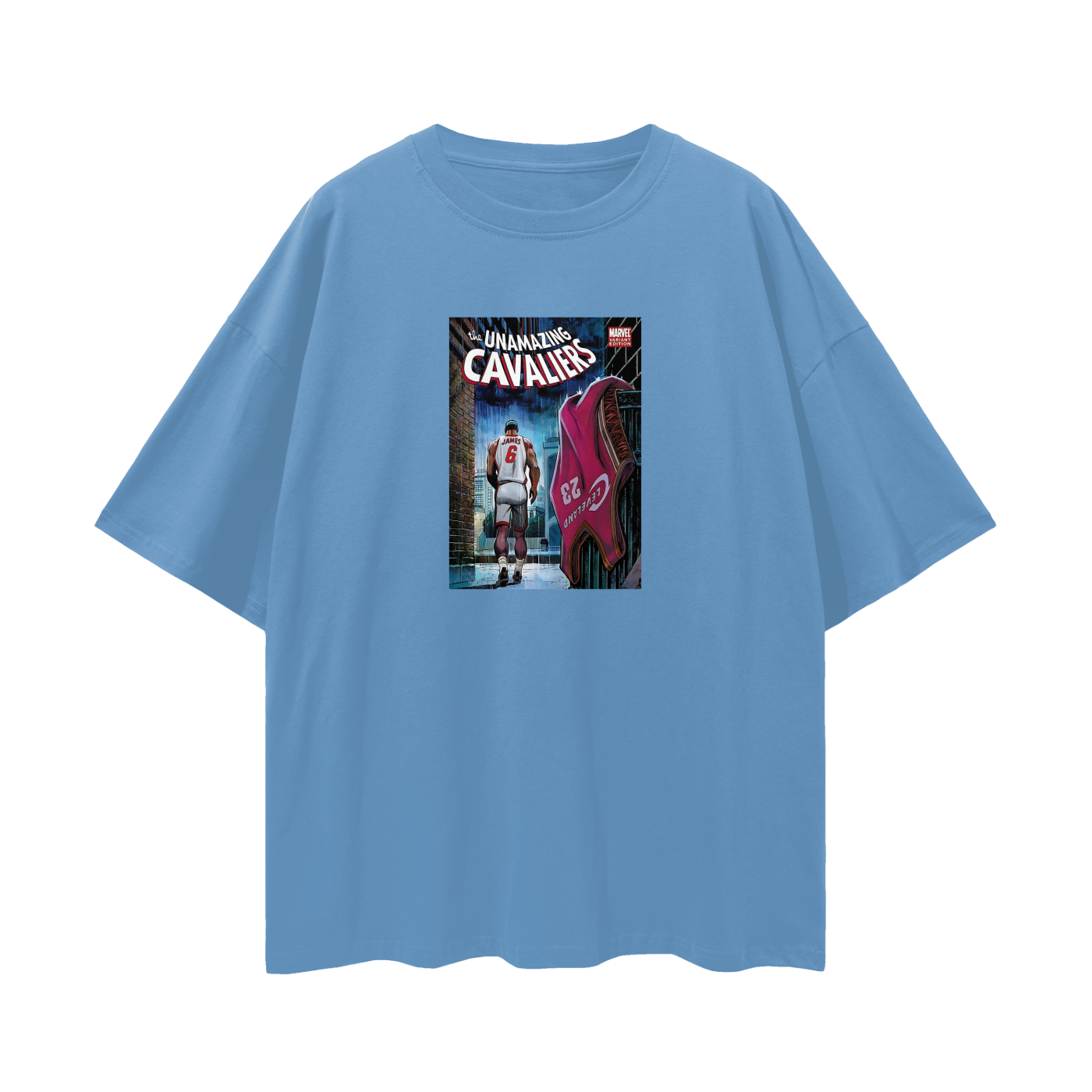 Lebron James Marvel Comic Cavaliers 90s Vintage Like Graphic Oversized T Shirt