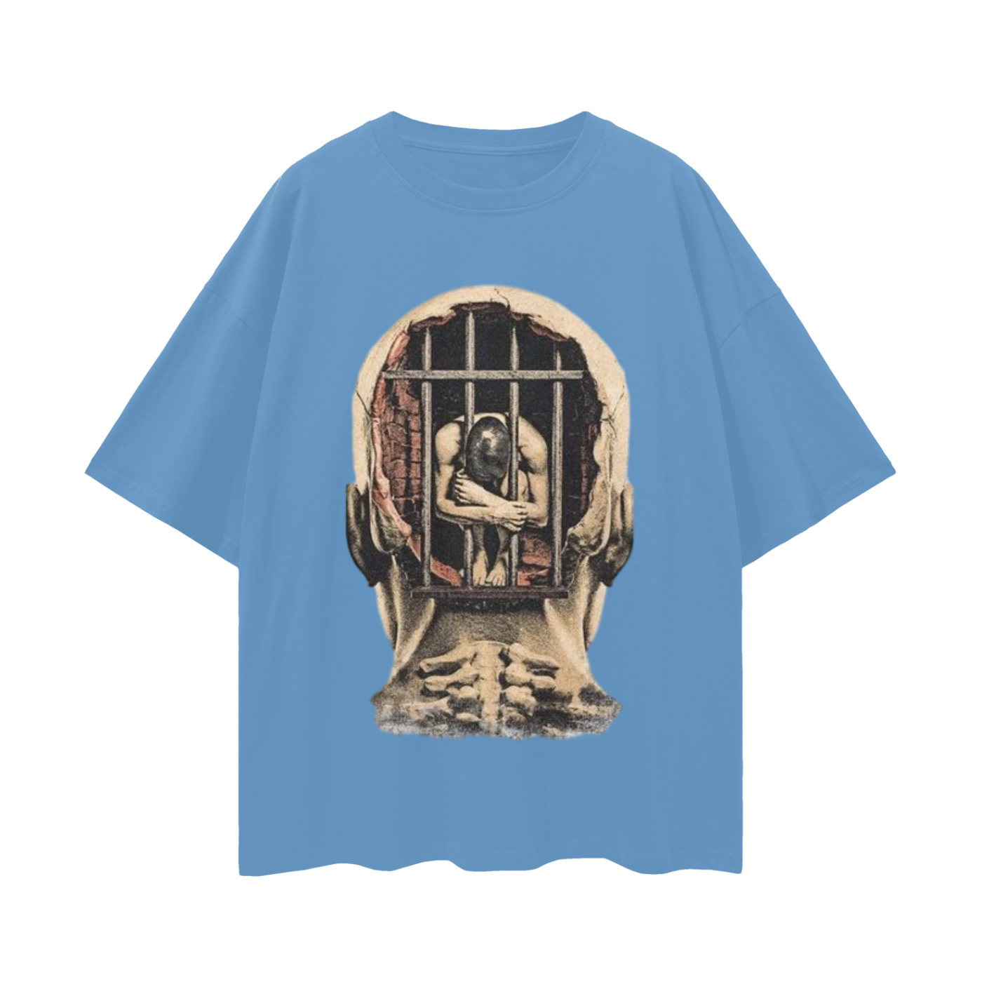 Mental Jail Cell 90s Y2K Vintage Like Graphic Oversized T Shirt