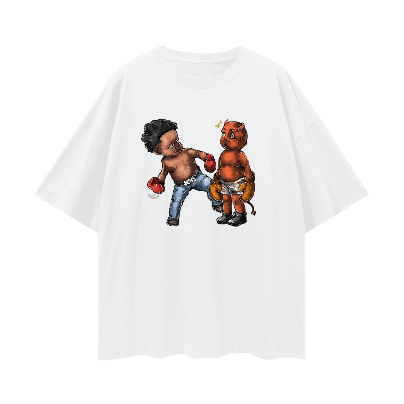 Vintage Like Beating Up The Devil Oversized T Shirt