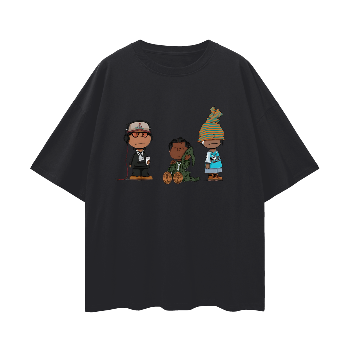 Concrete Boys Cartoon Y2K Vintage Like Graphic Oversized T Shirt