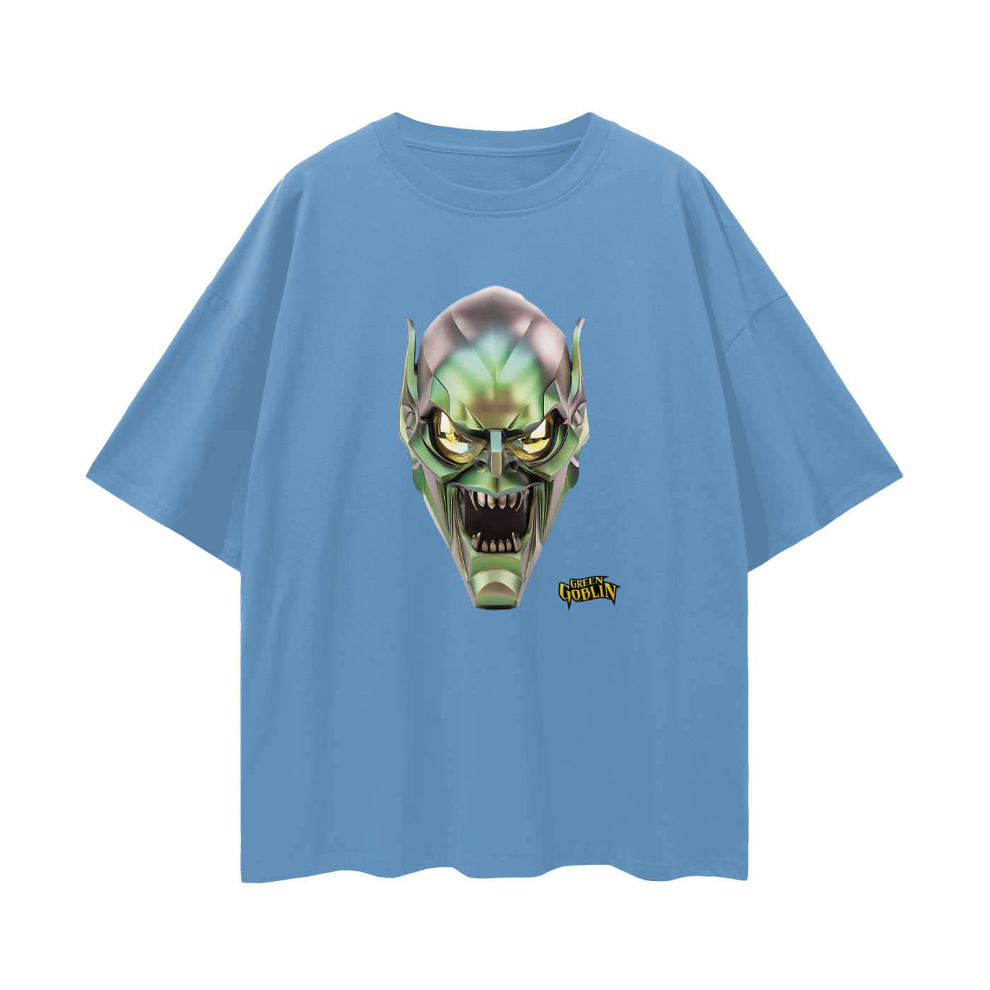 Spiderman Green Goblin Mask Vintage Like Graphic Oversized T Shirt