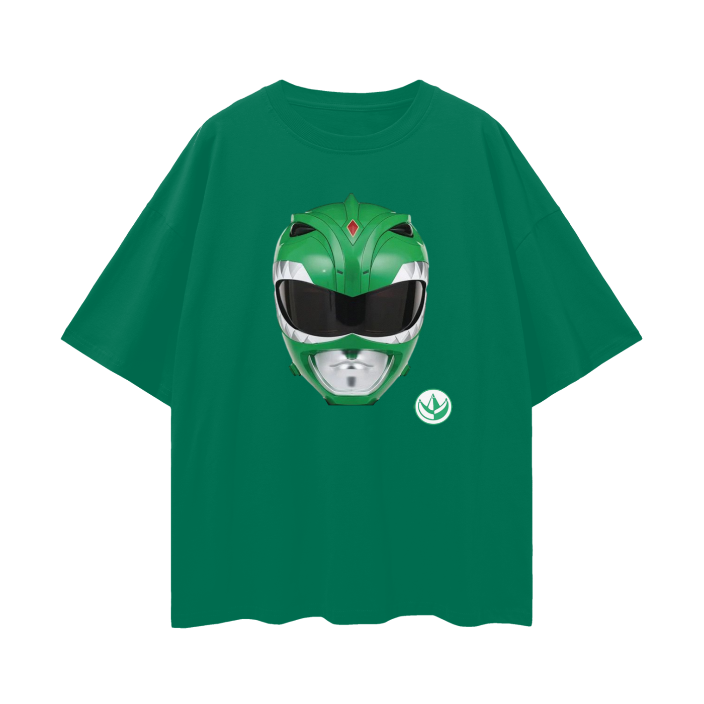 Vintage Like Green Power Ranger Mask Oversized T Shirt