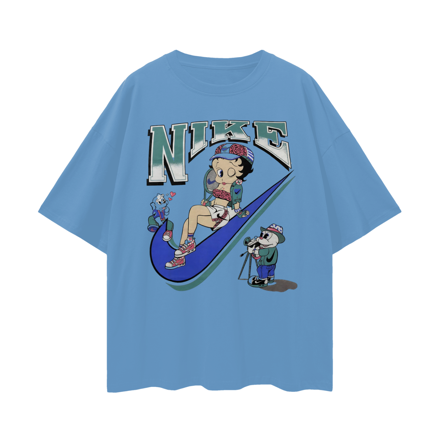 Vintage Like Betty Boop Swoosh Oversized T Shirt