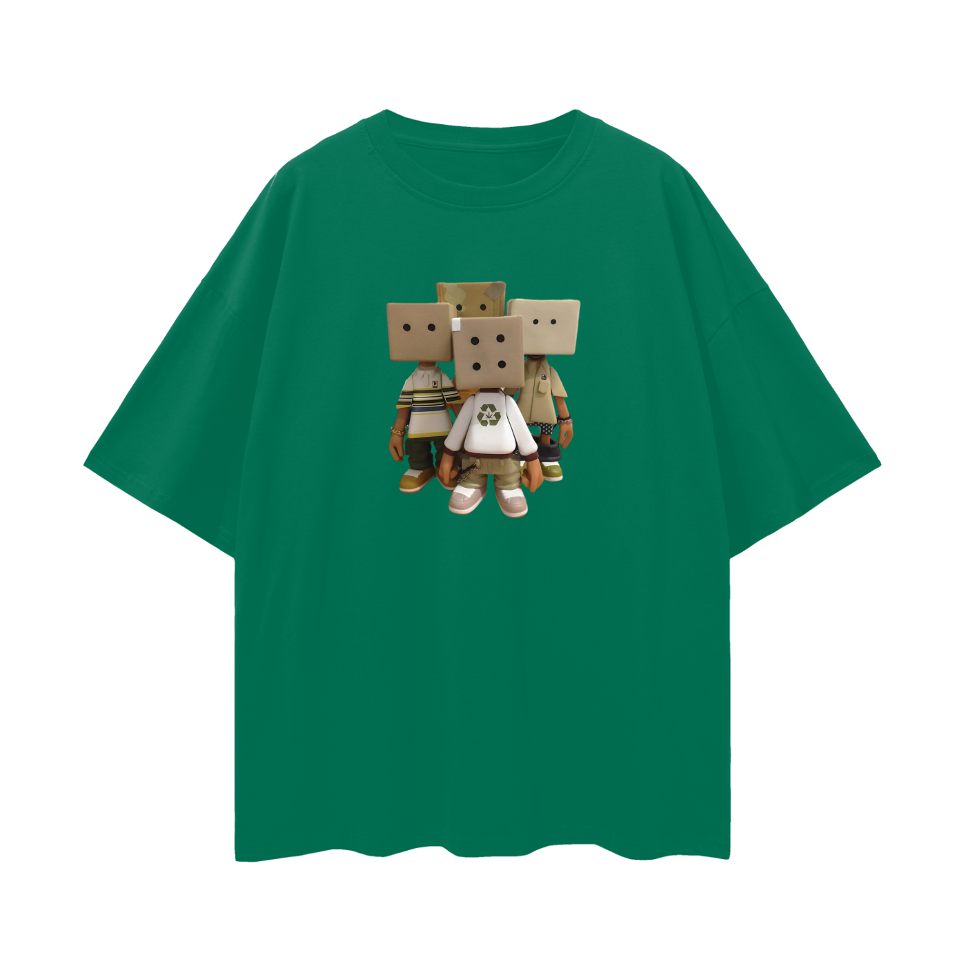 Vintage Like Box Head Michael Lau Designer Toys Y2K Graphic Oversized T Shirt