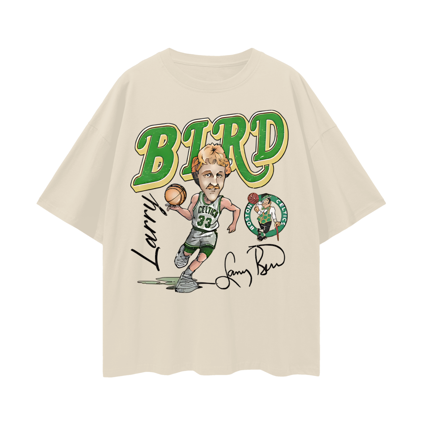 Vintage Like Larry Bird Throwback Graphic Oversized T Shirt