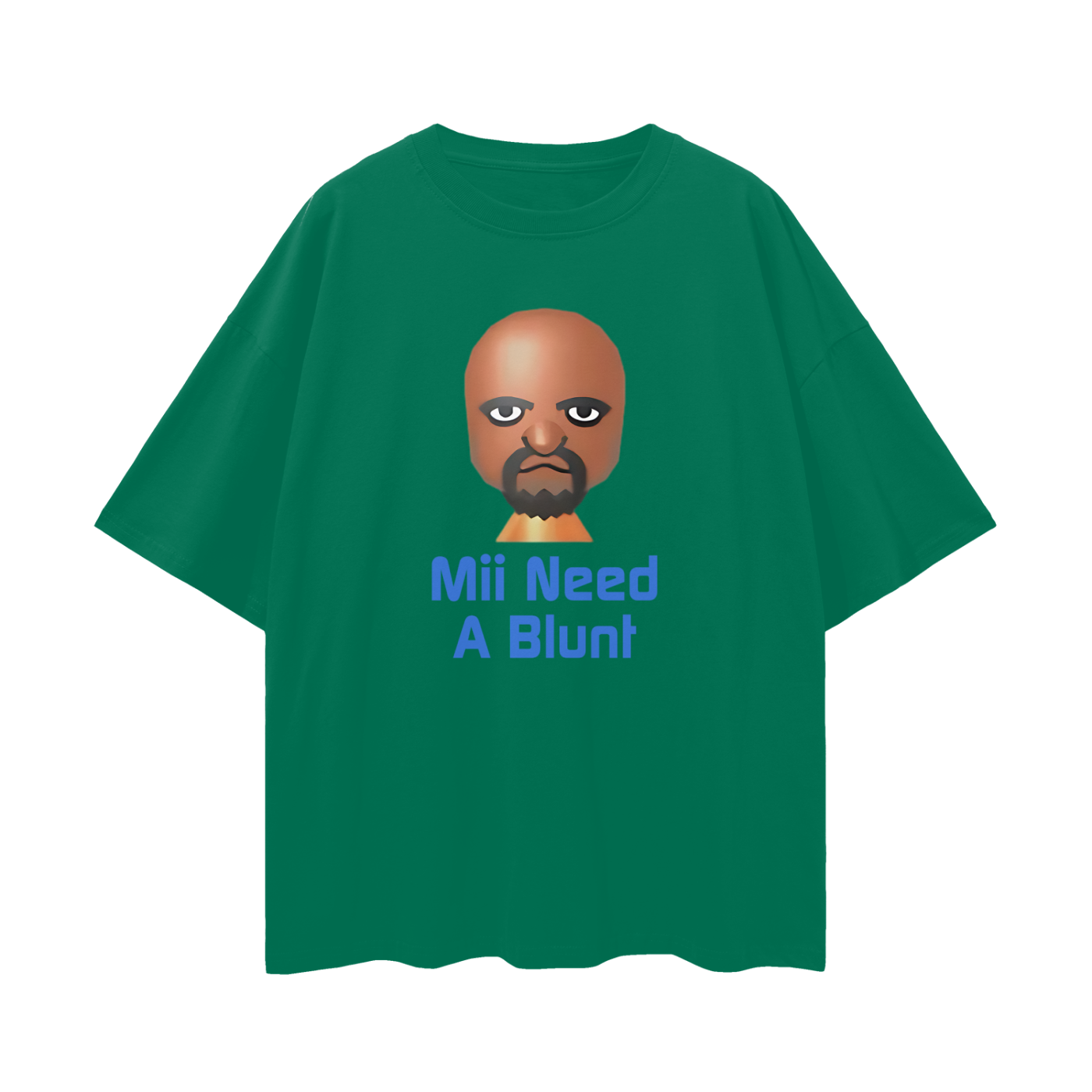 Funny Wii Mii Need A Blunt Character Meme Graphic Oversized T Shirt