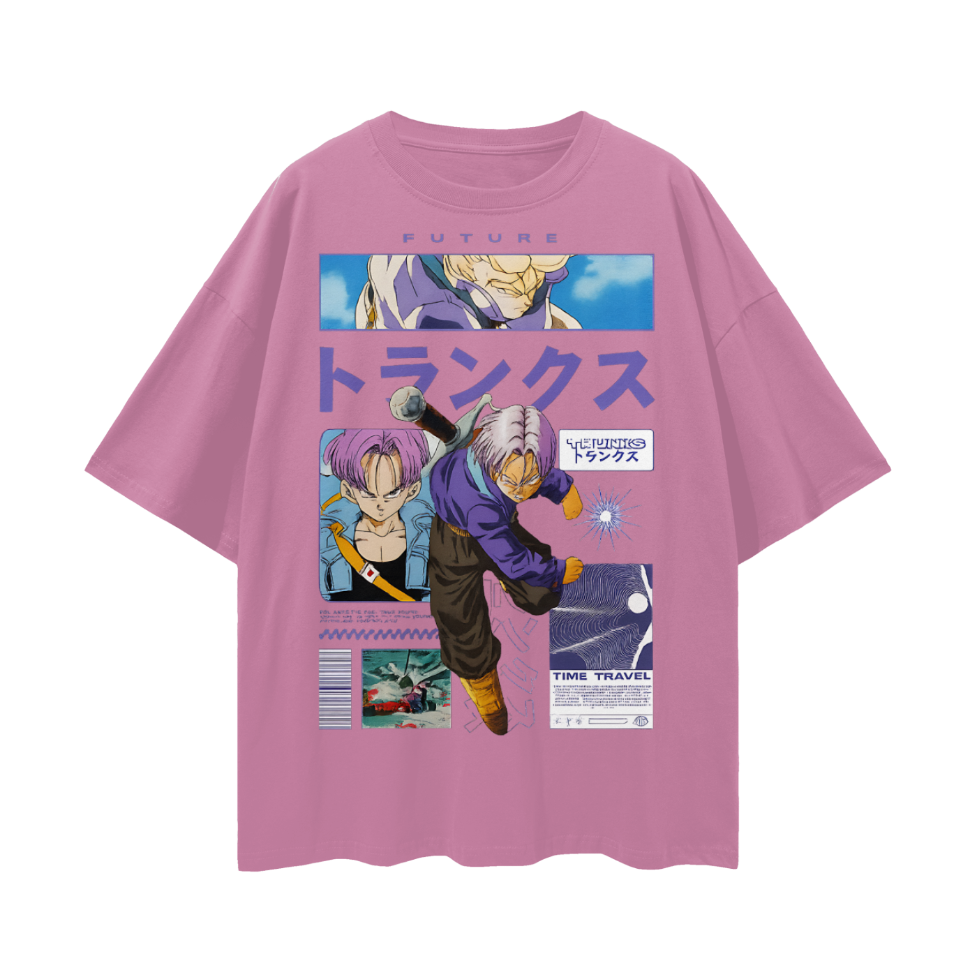 Vintage/Y2K Future Trunks Anime Character Oversized T Shirt