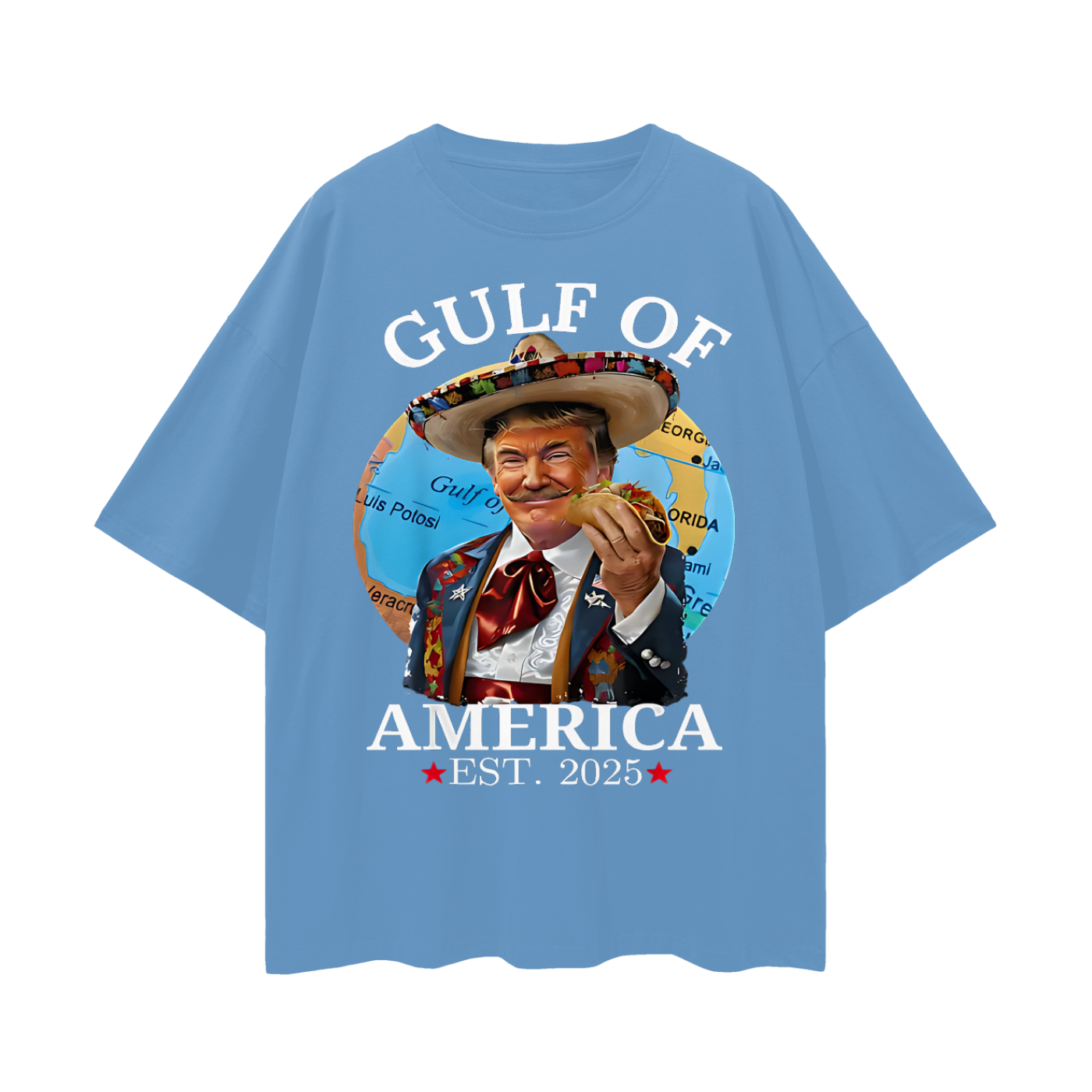 Funny Donald Trump Gulf Of America Graphic Oversized T Shirt