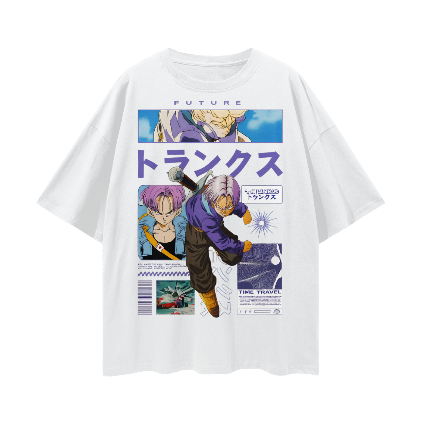 Vintage/Y2K Future Trunks Anime Character Oversized T Shirt