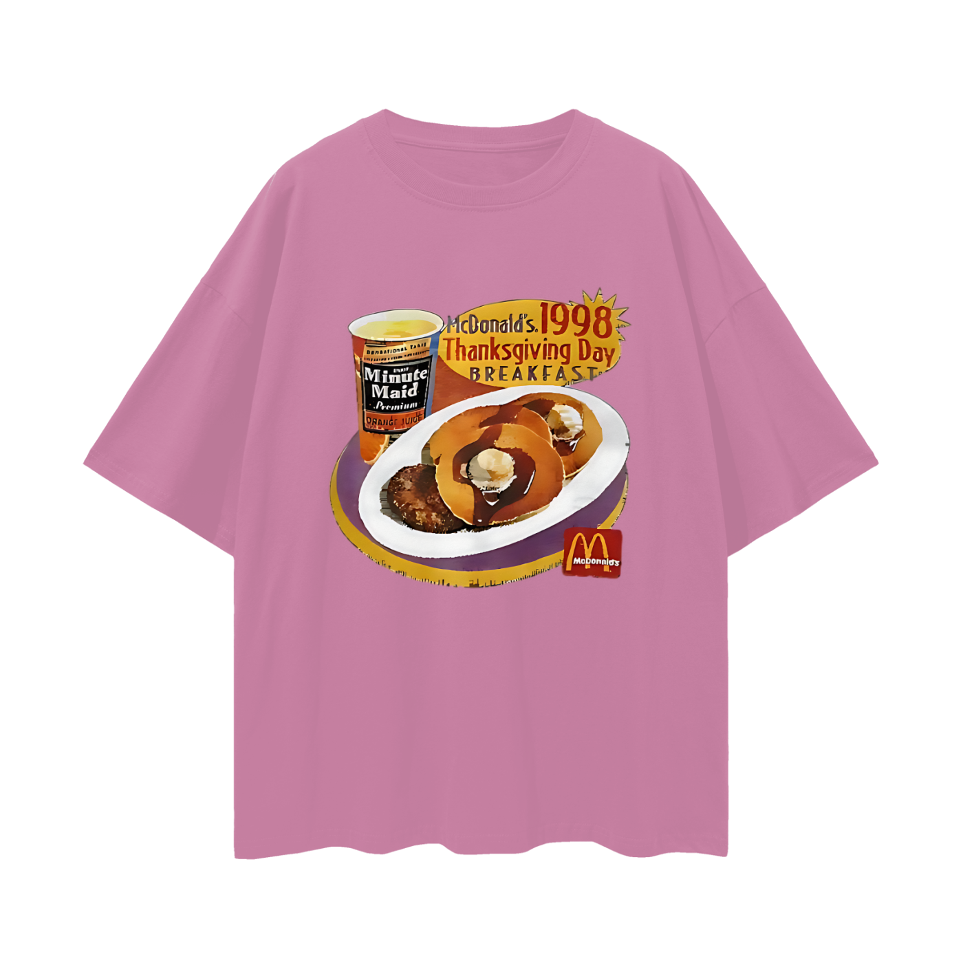 McDonalds 1998 Breakfast Deal Graphic Oversized T Shirt