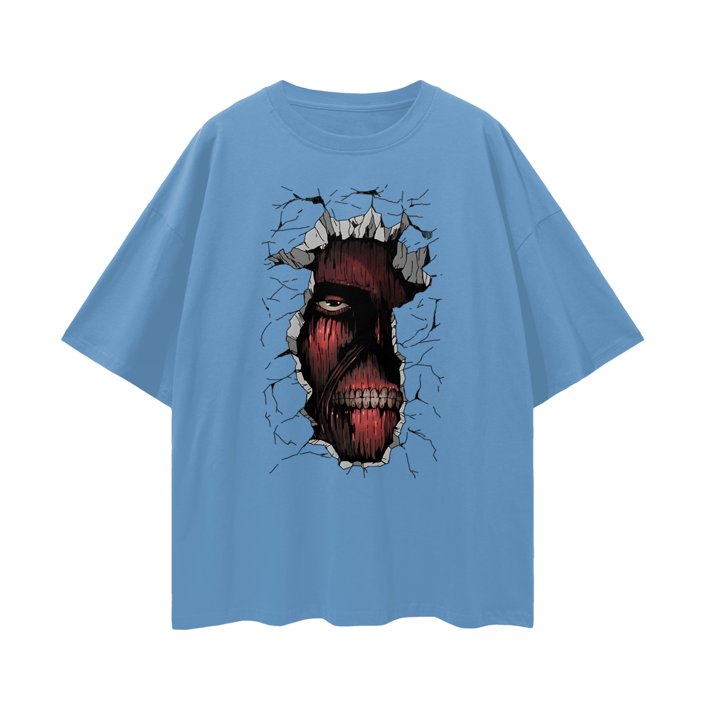Vintage/Y2K Attack On Titans Anime Graphic Oversized T Shirt
