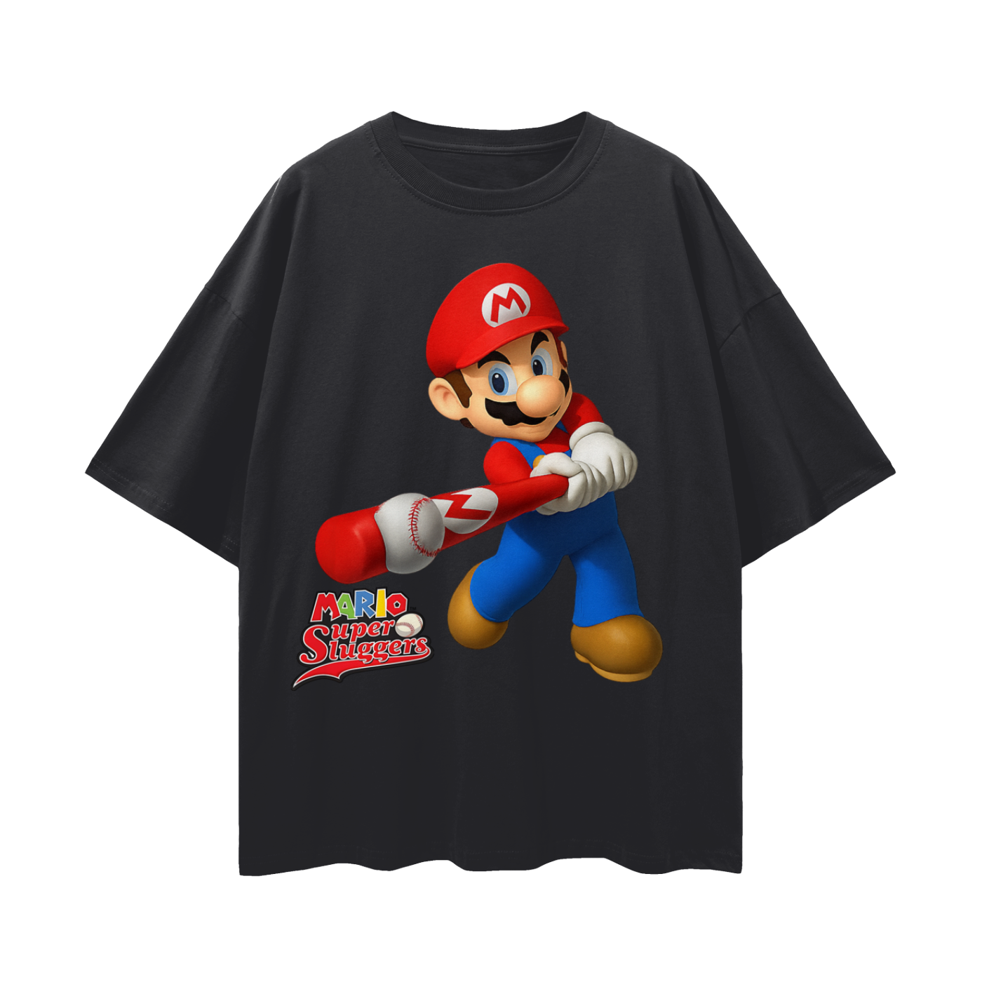 Vintage/Y2K Mario Super Sluggers Game Graphic T Shirt
