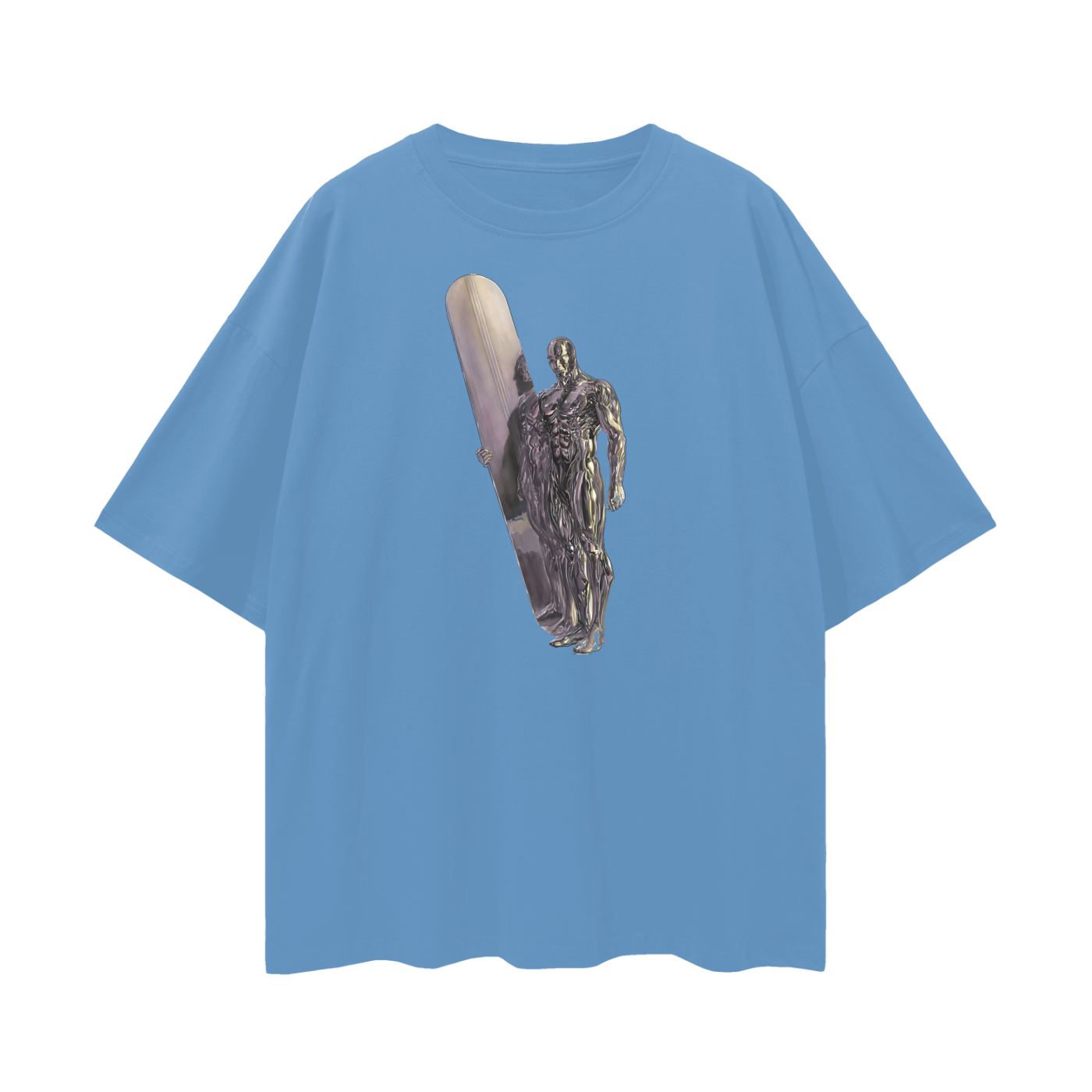 Vintage Like Silver Surfer Oversized T Shirt