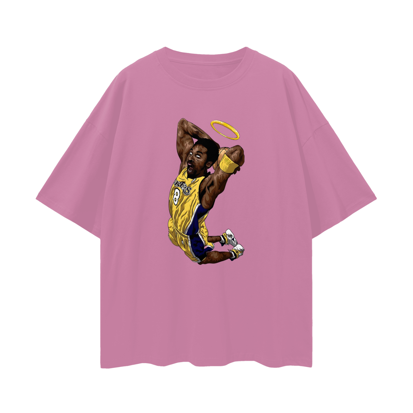 Kobe Bryant Angel Halo 90s Vintage Like Graphic Oversized T Shirt