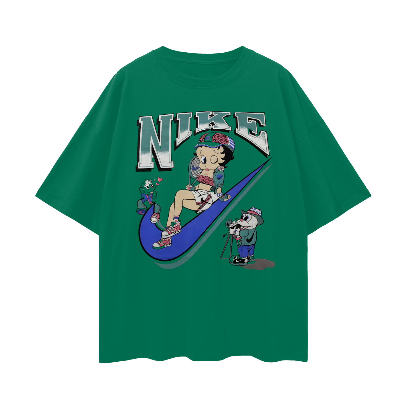 Vintage Like Betty Boop Swoosh Oversized T Shirt