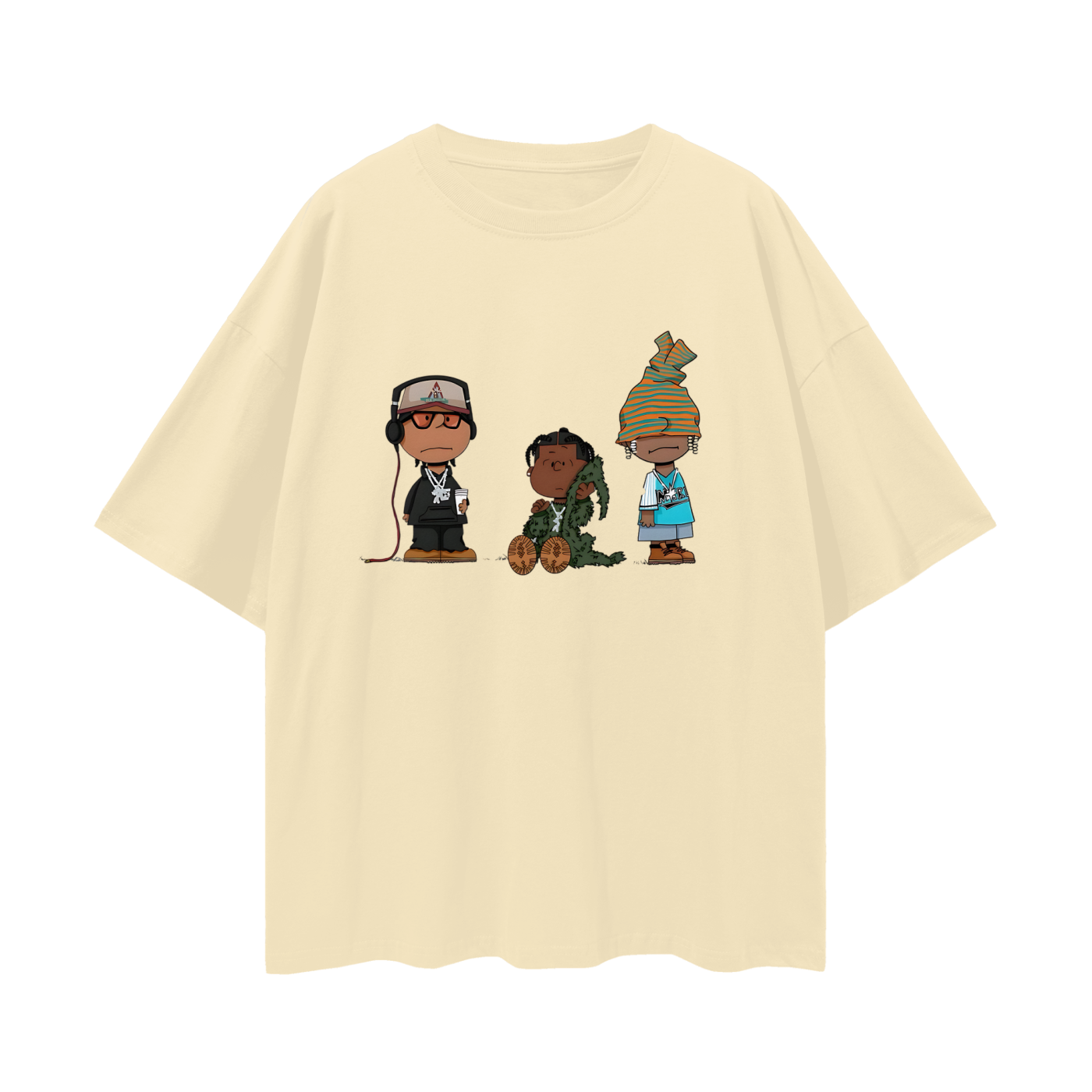 Concrete Boys Cartoon Y2K Vintage Like Graphic Oversized T Shirt
