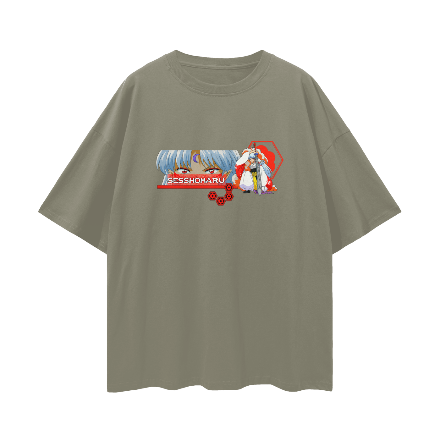 Vintage/Y2K InuYasha Anime Sesshomaru Oversized T Shirt
