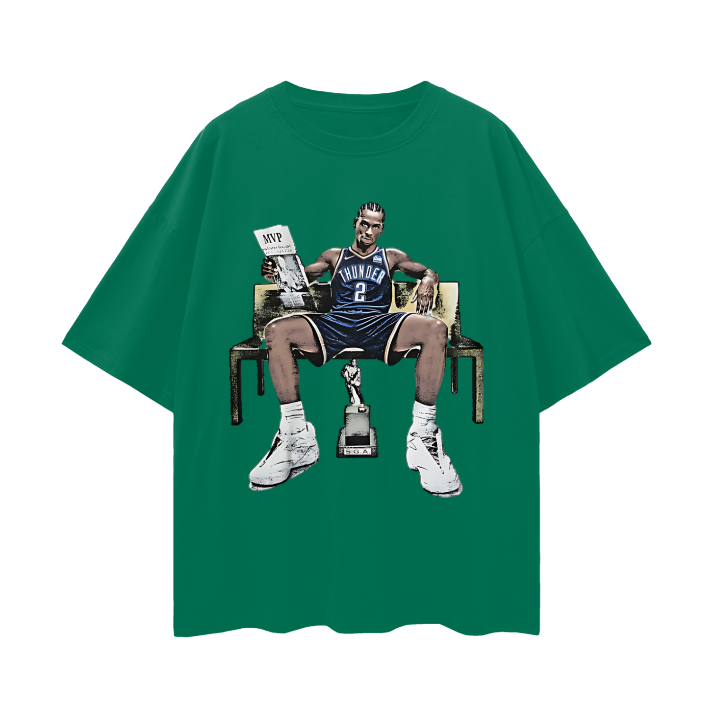 Shai Gilgeous Alexander Thunder MVP 90s Y2K Vintage Like Graphic Oversized T Shirt