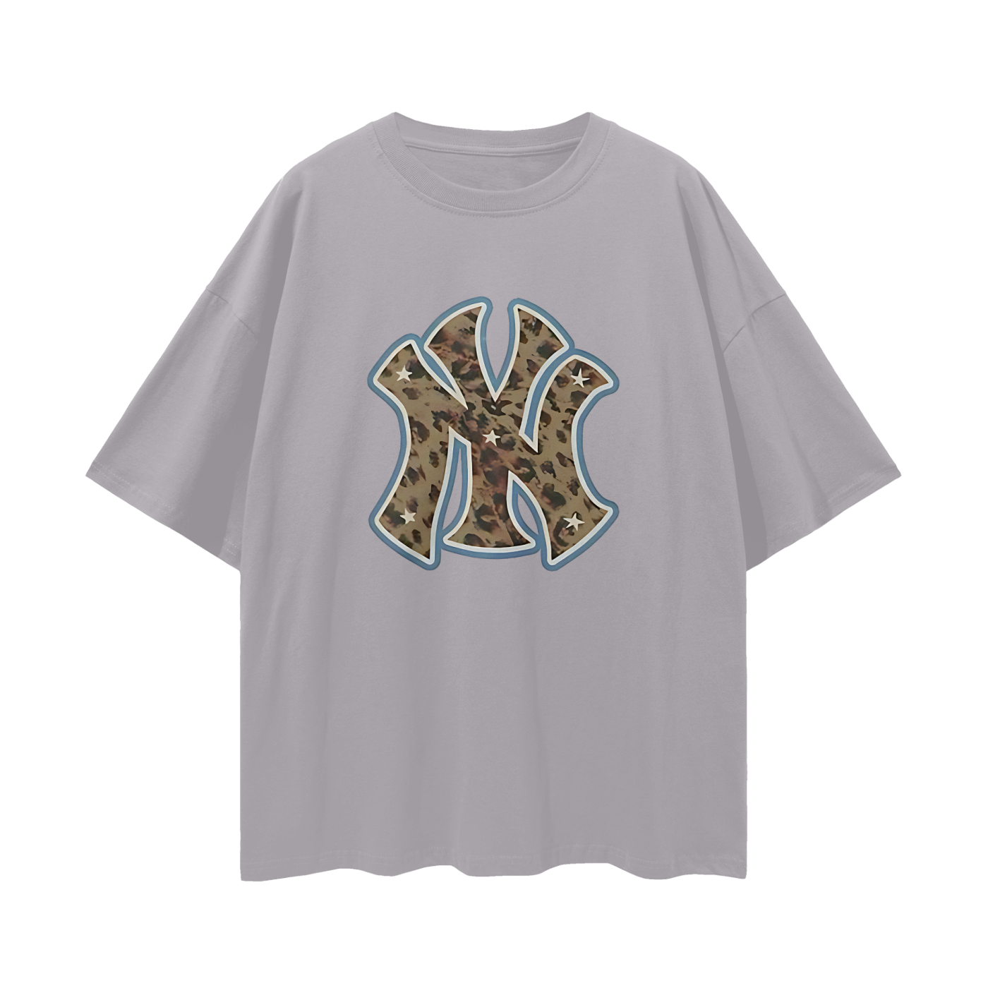 Yankees Leopard 90s Vintage Like Graphic Oversized T Shirt