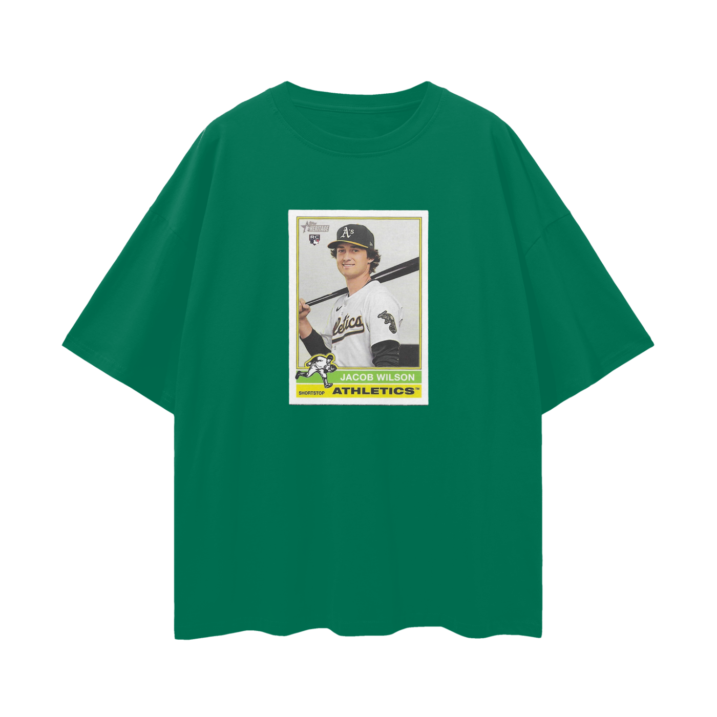 Jacob Wilson Athletics Rookie Card T Shirt Vintage Like Graphic Oversized T Shirt