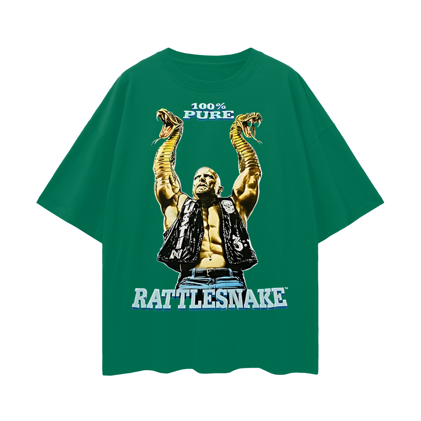 Vintage Like Stone Cold Rattlesnake Big Graphic Oversized T Shirt