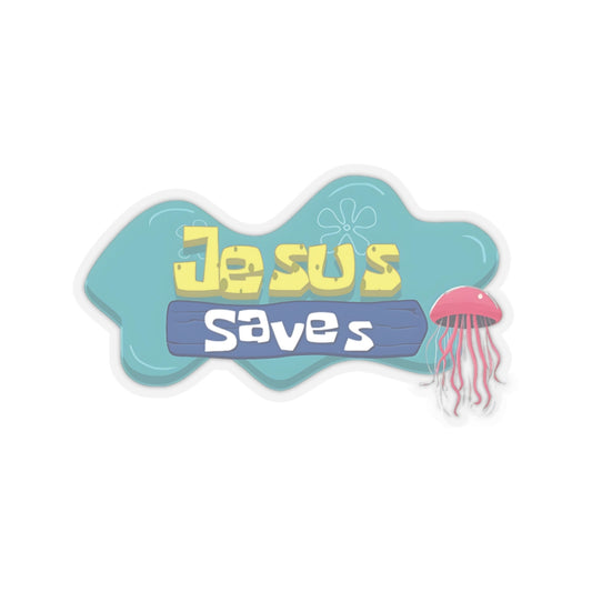 Religious Jesus Saves Spongebob Sticker