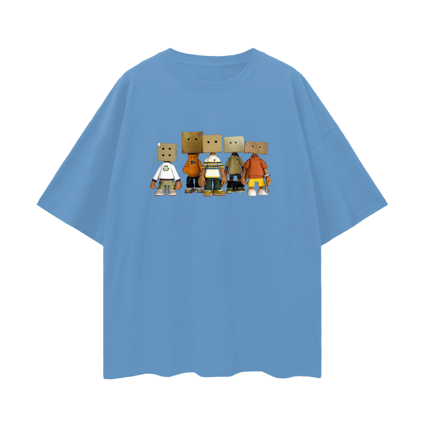 Vintage Like Box Head Michael Lau Designer Toys Y2K Graphic Oversized T Shirt