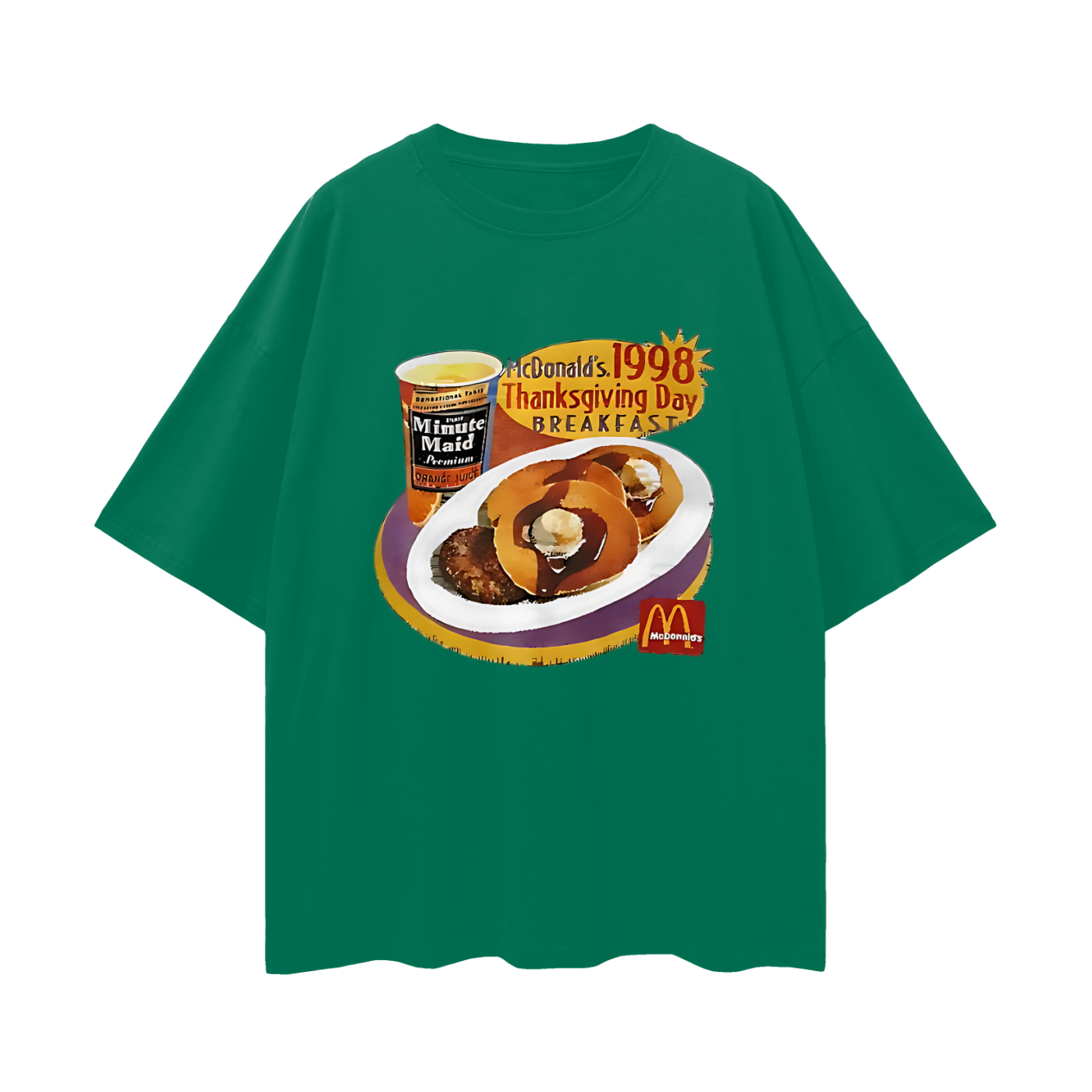 McDonalds 1998 Breakfast Deal Graphic Oversized T Shirt