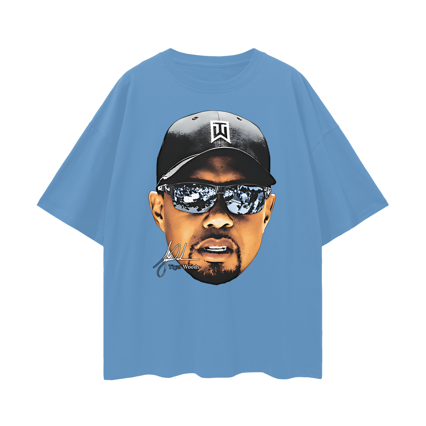 Vintage Like Tiger Woods Front Side Only Graphic Oversized T Shirt