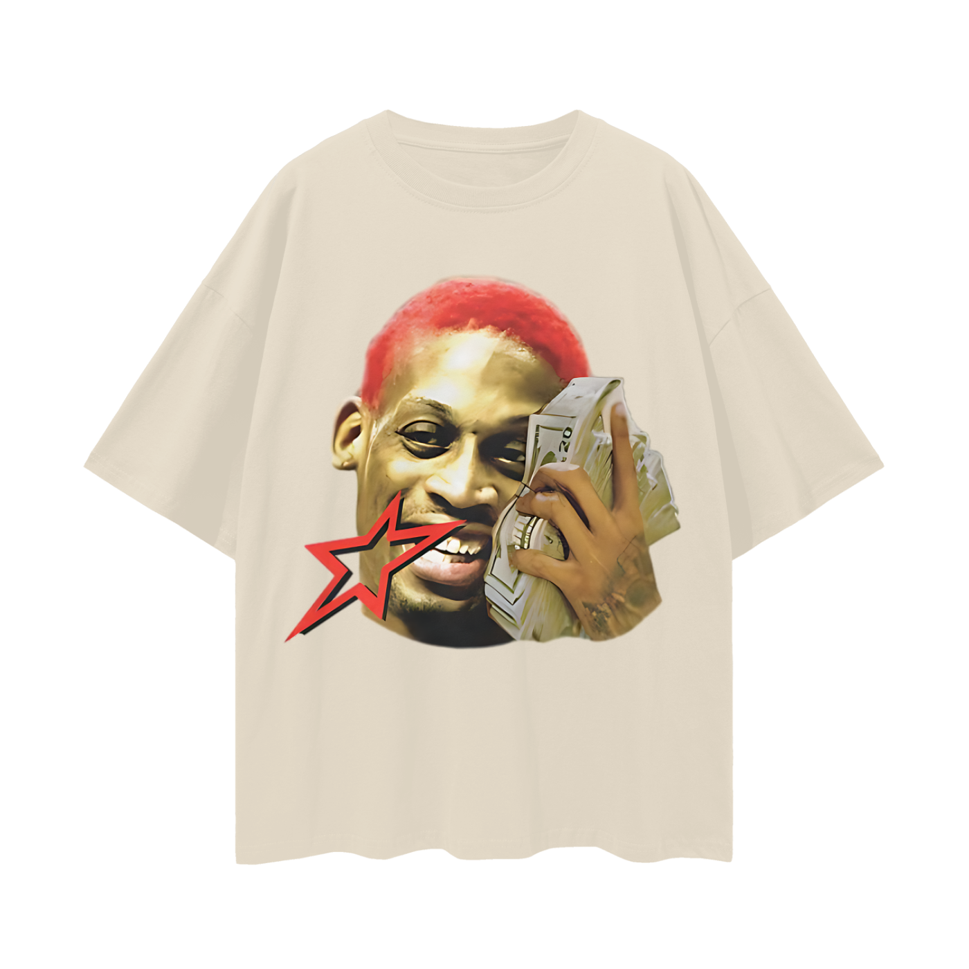 Vintage Like Dennis Rodman Money Graphic Oversized T Shirt