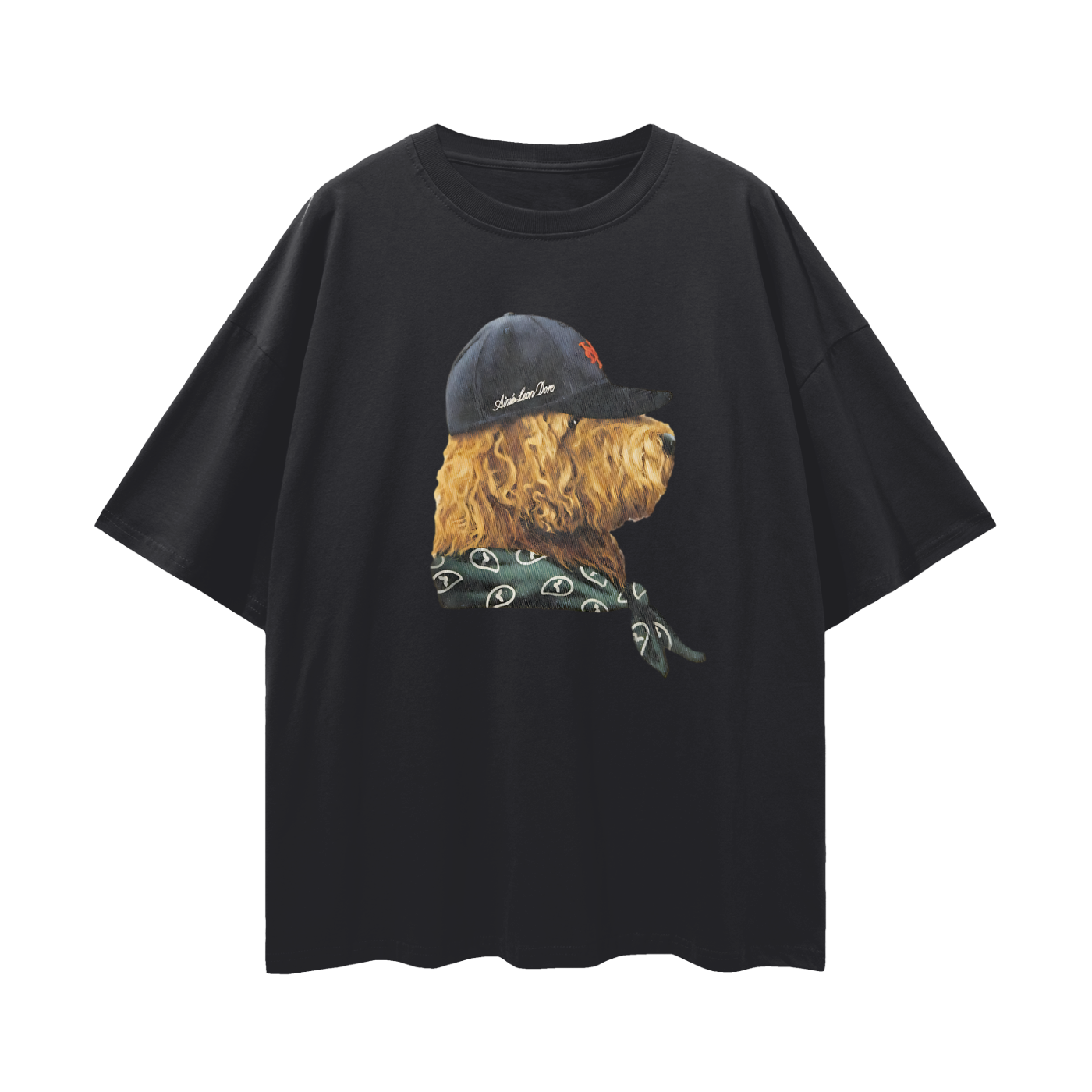 Streetwear Fitted Dog Graphic Oversized T Shirt