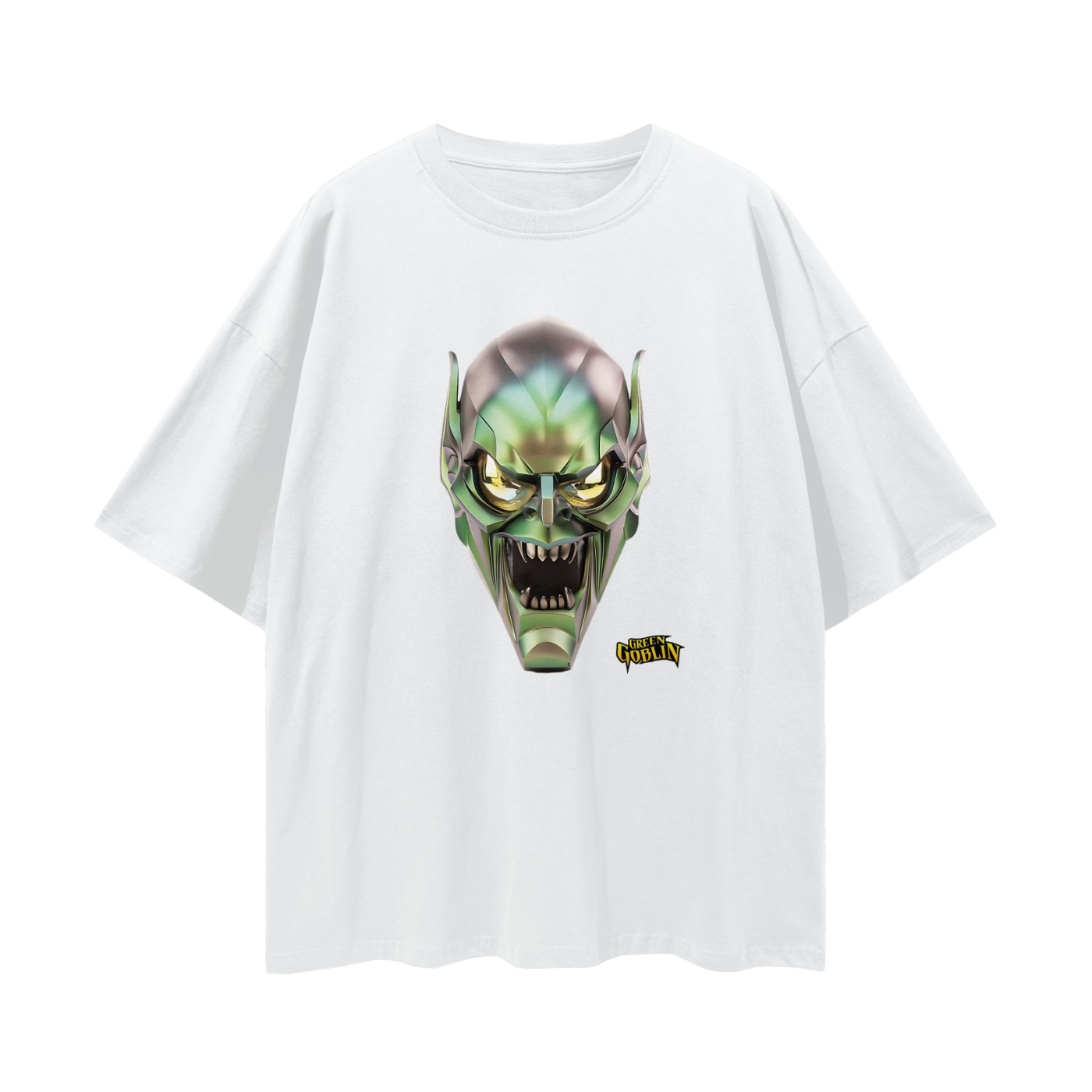 Spiderman Green Goblin Mask Vintage Like Graphic Oversized T Shirt