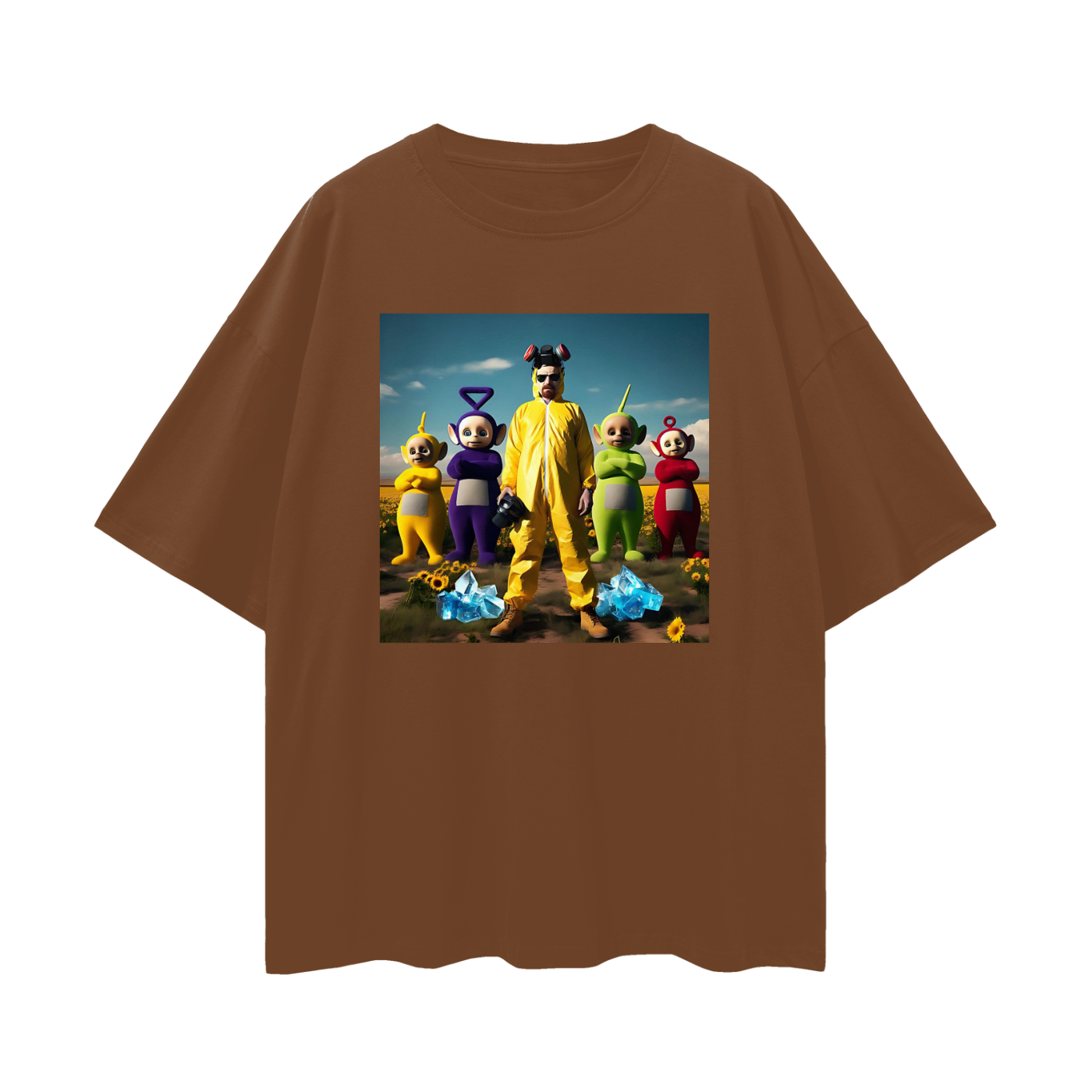 Funny Walter White Teletubbies Breaking Bad Graphic Oversized T Shirt